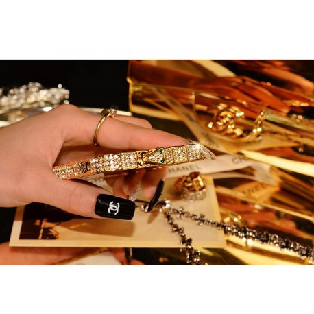 Бампер Bulgari Luxury Gold Snake зі стразами для iPhone 6/6S (4.7)