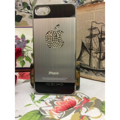 Накладка алюмінієва APPLE logo для iPhone 5/5S Срібляста