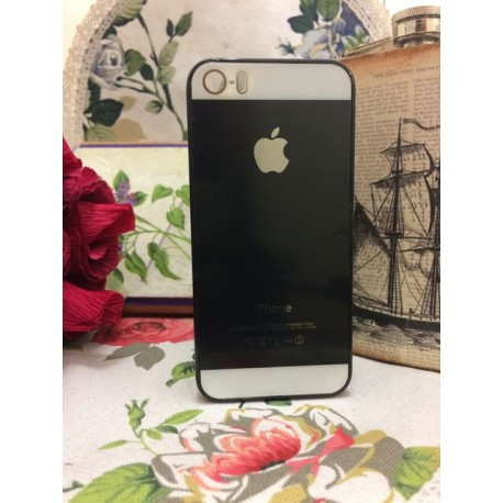 Накладка Apple logo пластикова для IPhone 5/5S Чорна