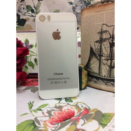 Накладка Apple logo пластикова для IPhone 5/5S Срібляста