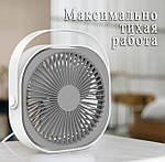 Вентилятор акумуляторний настільний потужний Wi M102 переносний. З перемиканням швидкостей, фото 4