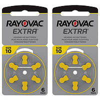 Батарейки для слуховых аппаратов Rayovac EXTRA 10 (12шт)