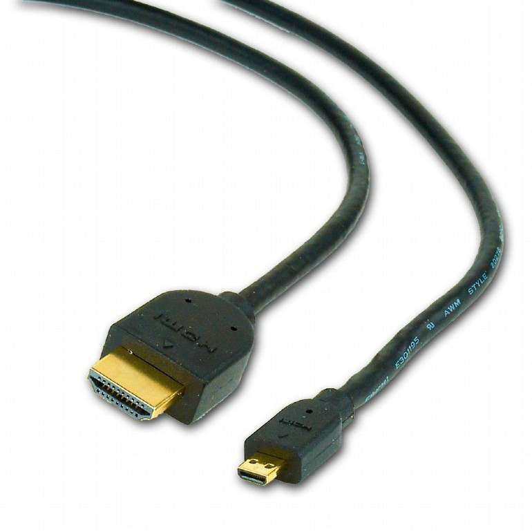 Кабель мультимедійний HDMI A (male) – microHDMI D (male) V2.0 1.8 м Cablexpert Black (CC-HDMID-6)