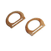 Комплект ручок для сумки пластикових Півкільце з прорізом 14х10 см Капучіно