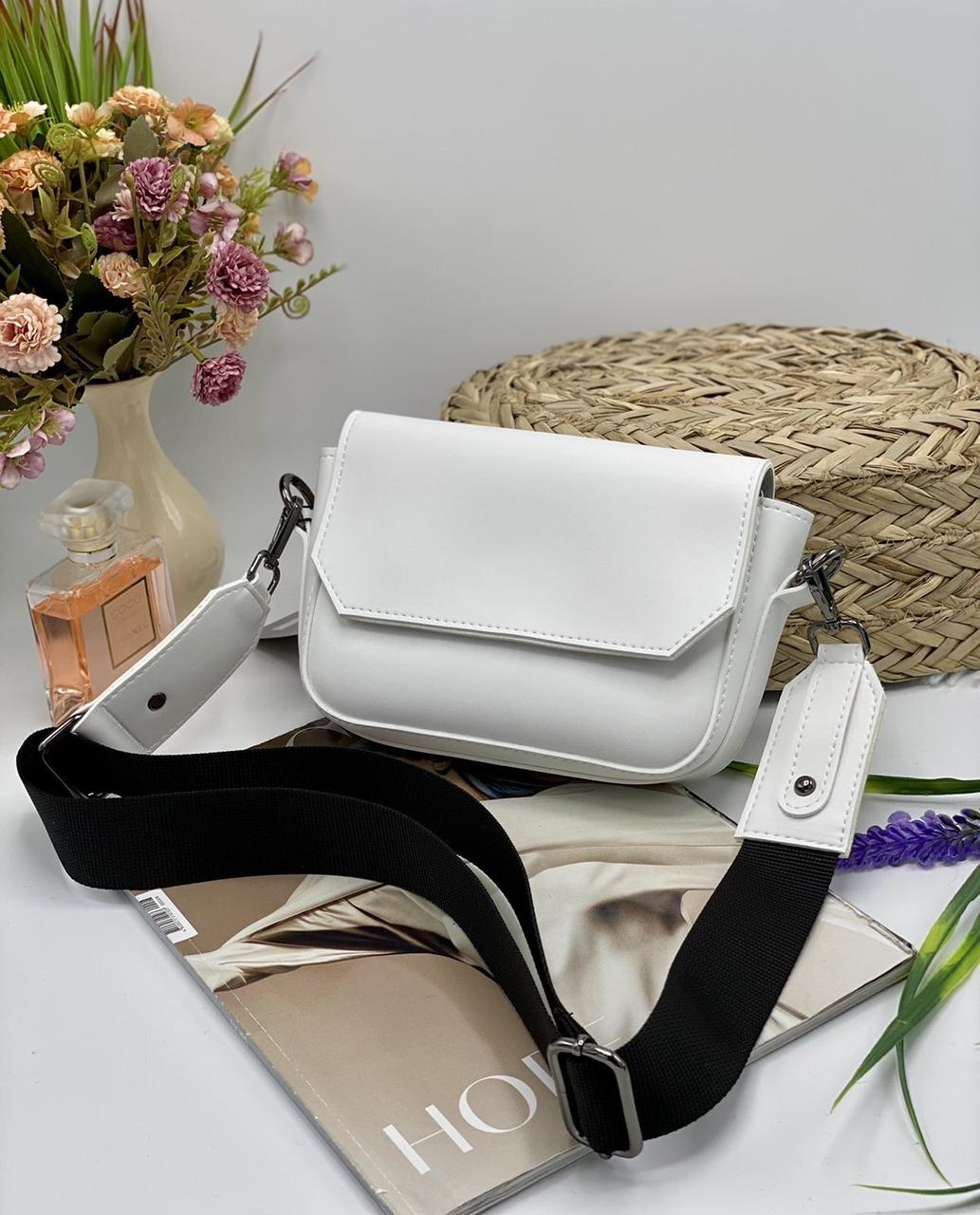 Сумка жіноча крос-боді стильна 20*15 см Nata Білий, фото 1
