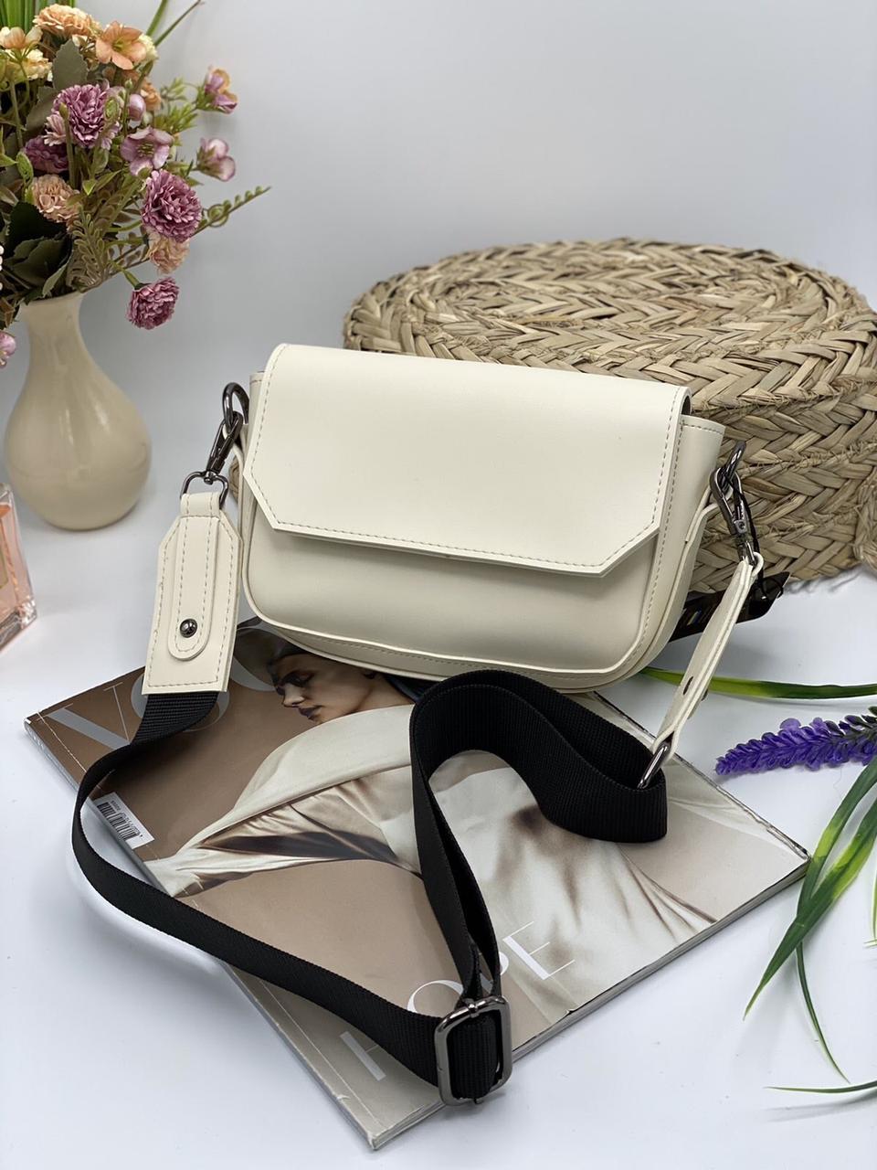 Сумка жіноча крос-боди прямокутна з клапаном 20*15 см Nata, фото 1
