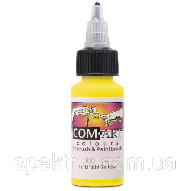 Фарба акрилова Com Art 20111 Transparent Bright Yellow яскрава жовта напівпрозора, 28 мл