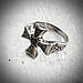 Срібний Перстень з хрестом байкерський черненный, фото 2