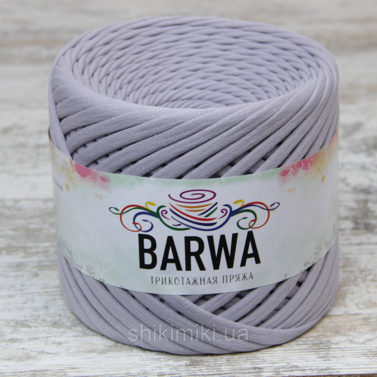 Пряжа трикотажна Barwa (7-9 мм), колір Попіл