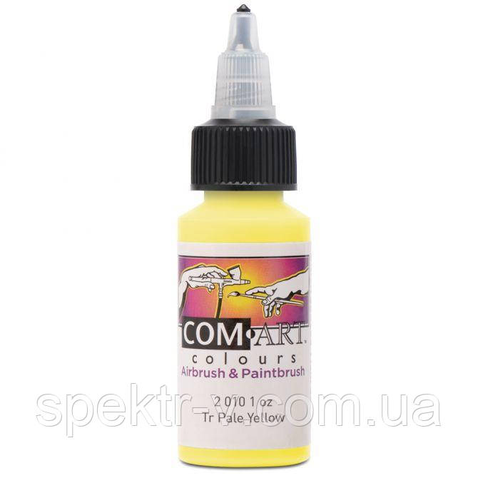 Фарба акрилова Com Art 20101 Transparent Pale Yellow золотиста жовта напівпрозора, 28 мл, фото 1