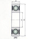 Підшипник кочення 6209 2RS радіальний однорядний ущільнений марки CX шарикопідшипник закритого типу сталевий, фото 6