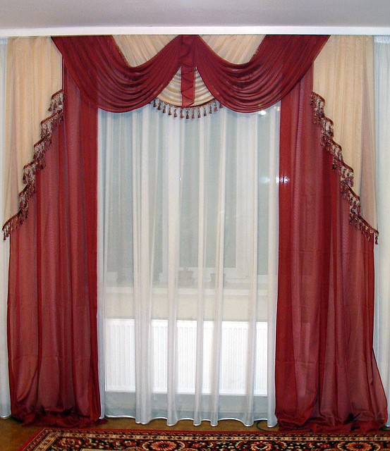 Ламбрикен Класика бордо 2,5м з бахромою, фото 1