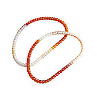 Комплект ручок для сумки пластикових Півкільце Намистинки 18х11 см , бурштинові