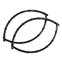 Комплект ручок для сумки пластикових "Око", 27,5х17,5 см чорні