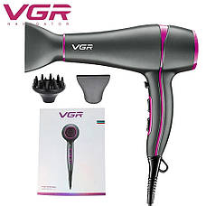 Потужний фен для волосся з дифузором професійний 2200 Вт VGR V- 402, фото 2