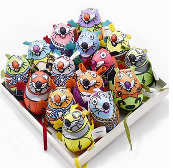 Іграшка миша для кішок (кольорова)