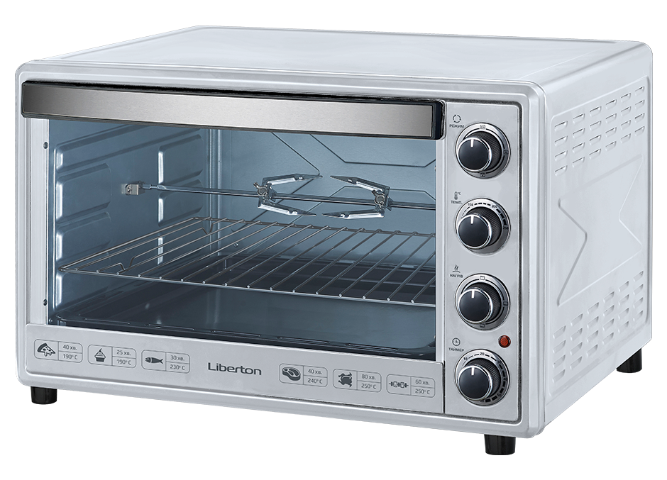 Духовка електрична піч настільна LIBERTON LEO-650 White (65 л, 2200 Вт, Німеччина)