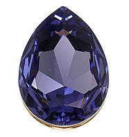 Кольцо Xuping Позолота 18K с кр-ми Swarovski "Крупная кристальная капля Sapphire 3х2см" р.16.5,17.5,18,19,20