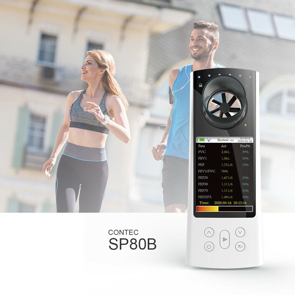 Спірометр портативний SP80B для визначення здатності дихальної з передачею даних по Bluetooth, Contec