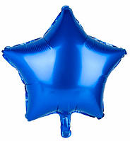 Воздушные шарики "Звезда" Ø 45 см, цвет - синий металлик