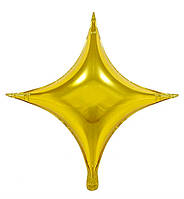Шар звезда 4х-конечная, 45 см, цвет - золото