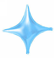Шар звезда 4х-конечная, 45 см, цвет - голубой