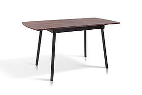Стіл обідній розкладний в стилі модерн Соло 110 Мікс меблі, колір горіх + чорний, фото 2