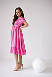 Літня святкова сукня для вагітних рожева, фото 2