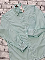 Рубашка мужская тонкая мятная Lee Cooper (оригинал), размер XL 54 56 светло-зеленая бирюзовая летняя прямая