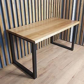 Обідній стіл із дерева, стіл із "живим краєм" у стилі "Лофт"