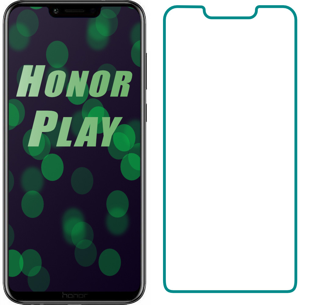 Захисне скло Honor Play (Прозоре 2.5 D 9H) (Хонор Плей)