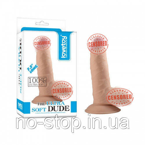 Фалоімітатор з мошонкою - Dildo The Ultra Soft Dude 7,5" Flesh