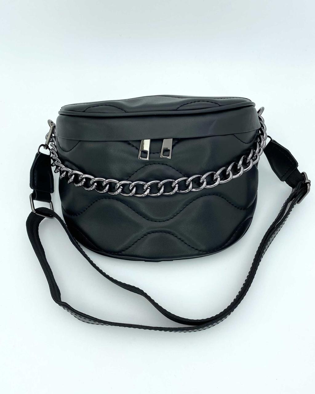 Жіноча сумка «Пегі» чорна