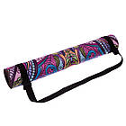 Коврик для йоги Замшевий каучуковий двошаровий 3м Record FI-5662-50 (розмір 183x61x0.3см, марсала), фото 3