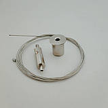 Підвісне кріплення для світильників на тросах 1,5 метра 1мм. Трос для підвісу світильників, фото 4