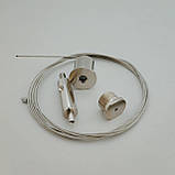Підвісне кріплення для світильників на тросах 1,5 метра 1мм. Трос для підвісу світильників, фото 6
