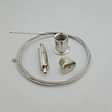 Підвісне кріплення для світильників на тросах 1,5 метра 1мм. Трос для підвісу світильників, фото 2