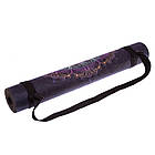 Коврик для йоги Замшевий каучуковий двошаровий 3м Record FI-5662-51 (розмір 183x61x0.3см, чорний), фото 3