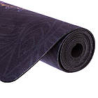 Коврик для йоги Замшевий каучуковий двошаровий 3м Record FI-5662-51 (розмір 183x61x0.3см, чорний), фото 4