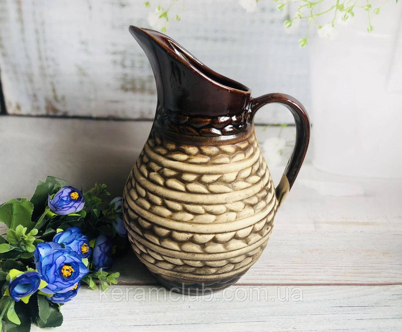 Кувшин компотник керамічний Керамклуб Колосок 1.5 л