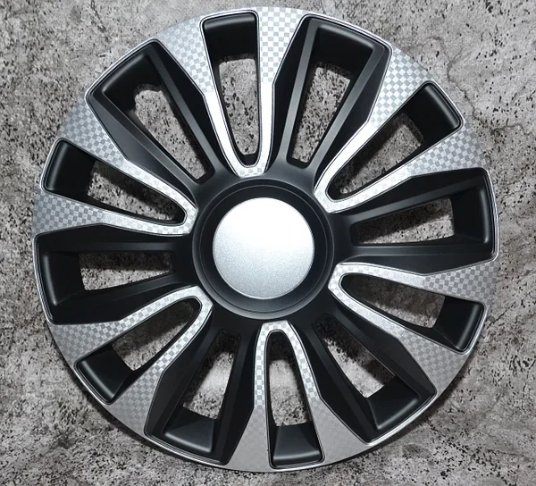 Автомобільні колпаки ARGO R15 AVALON CARBON SILVER>BLACK. Колпаки на дисках / Колпаки на колесах.
