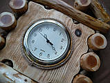 Дерев'яні годинники, годинники для лазні та сауни, натуральні годинник, фото 6