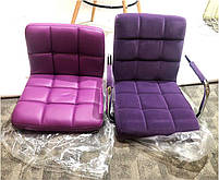 Крісло Arno Arm GD-Base велюр пурпуровий В-1013 золота кругла опора з підлокітниками, регулювання висоти, фото 6