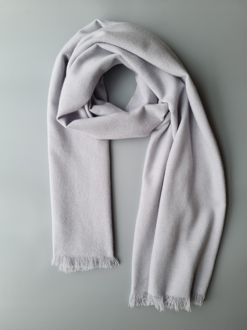 Шарф з бебі кашеміру з колекції Super soft сіро-блакитного кольору