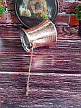 Турка No6 з міді, розмір 8 х 10 см (0,45 л), ручка латунь, OMS Collection (Туреччина), арт. 9250, фото 4