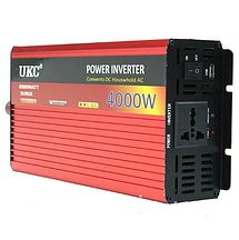 Перетворювач інвертор із 24 вольти на 220 вольтів 4000 ват UKC 24V-220V AR 4000W, фото 5