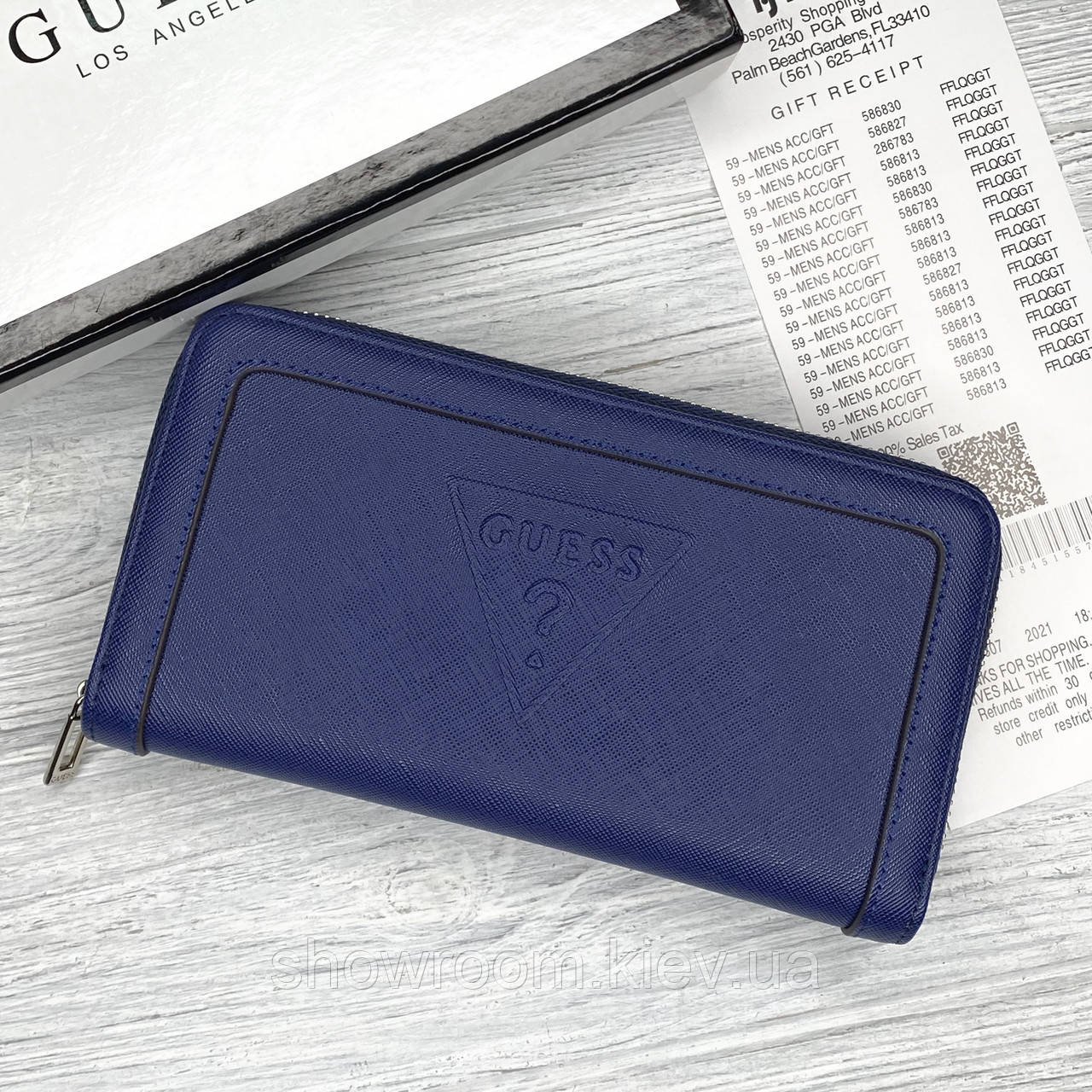 Жіночий гаманець на блискавці Guess (1857) синій