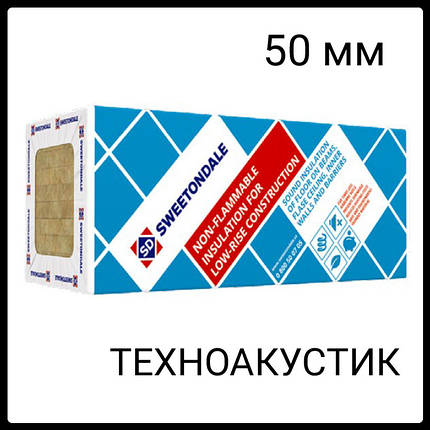 ⁇ Техноакустик 50 мм 5,76 м2/упк ⁇ Базальтова шумоізоляція, фото 1