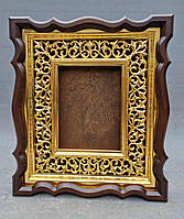 Кіот з позолоченою різьбленою рамою, фото 3