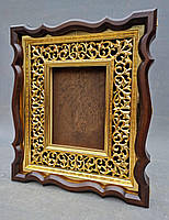 Кіот з позолоченою різьбленою рамою, фото 5